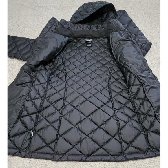 The North Face Women Black Quilted Hooded Jacket Full Zip Down Filled Size Small - Picture 3 of 16